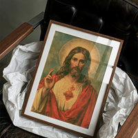 Sacred Heart Vintage Devotional Print