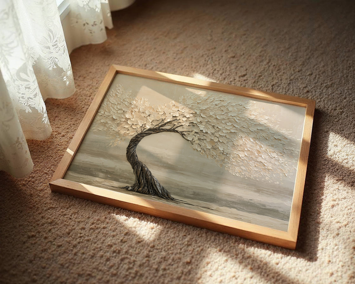 Windswept Tree in Cream