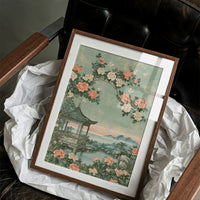 Pagoda Garden Chinoiserie Scene