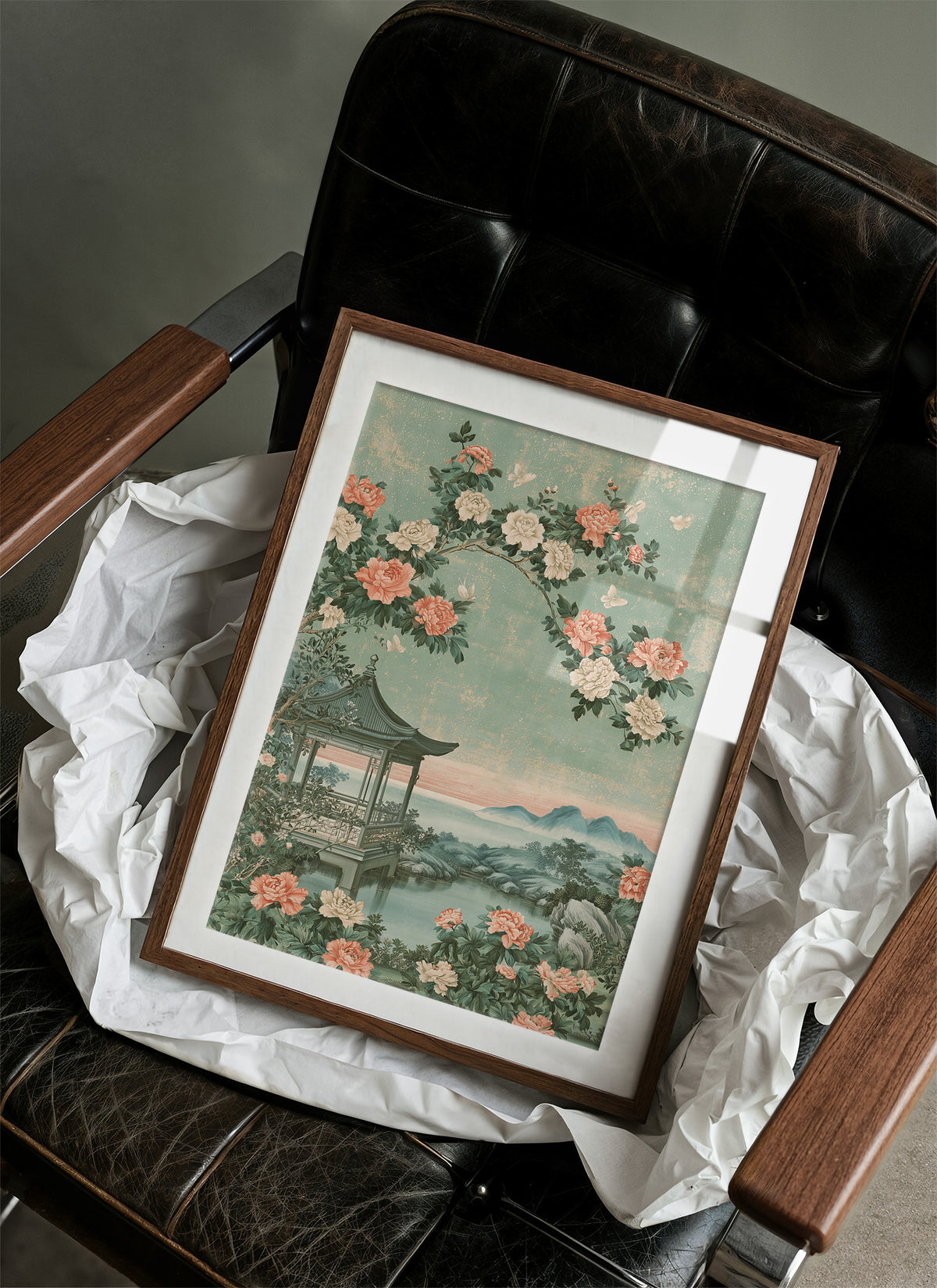 Pagoda Garden Chinoiserie Scene
