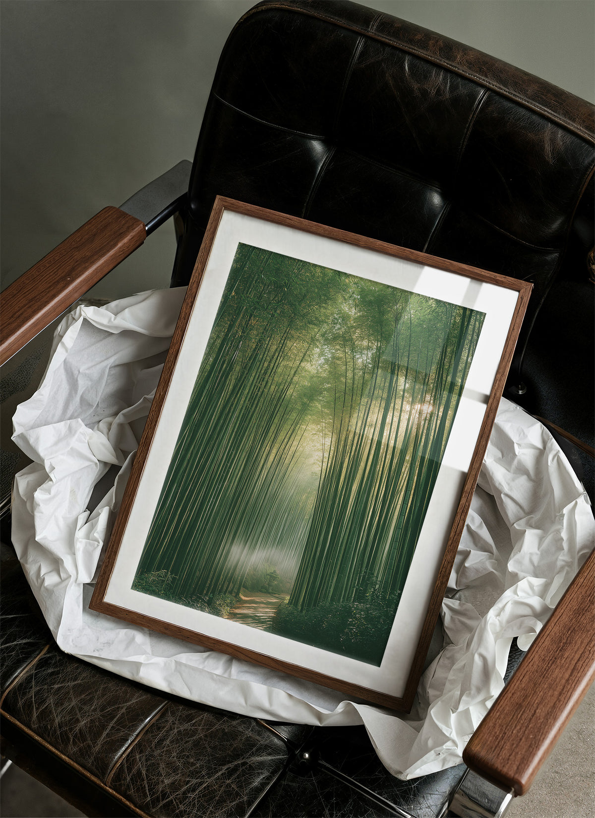 Misty Bamboo Forest Pathway