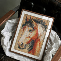 Chestnut Horse Mosaic Portrait