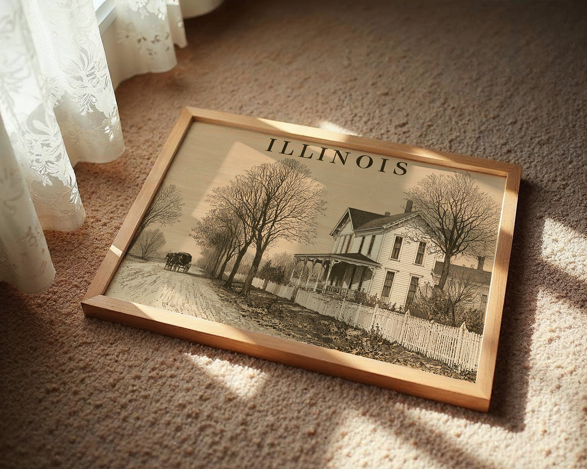 Illinois Homestead Autumn Road