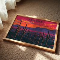 Arizona Saguaro Sunset Silhouettes