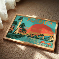 Florida Sunset Flamingo Shore