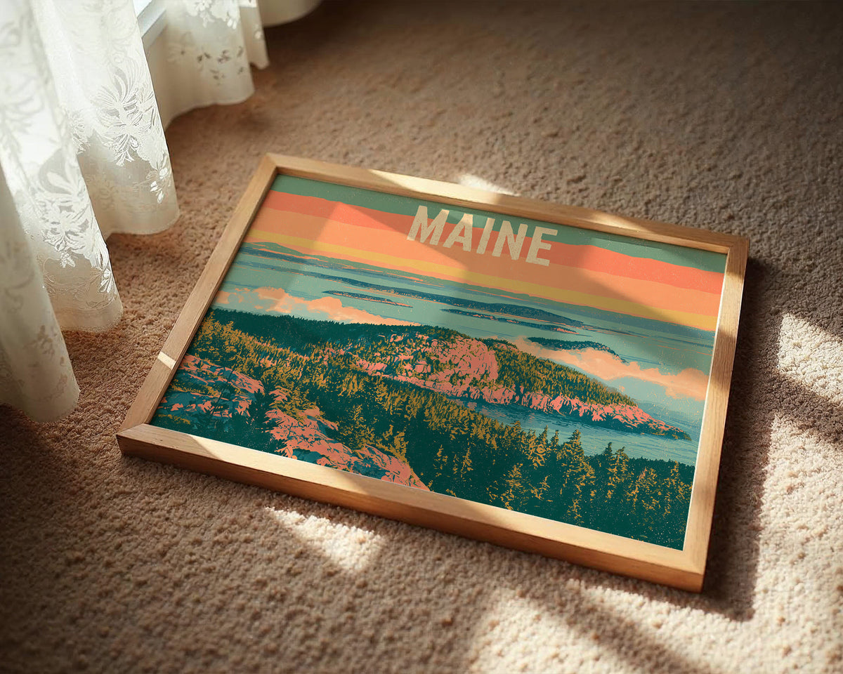 Maine Coastal Summit Sunset