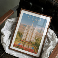 Salt Lake Temple Garden Reflection