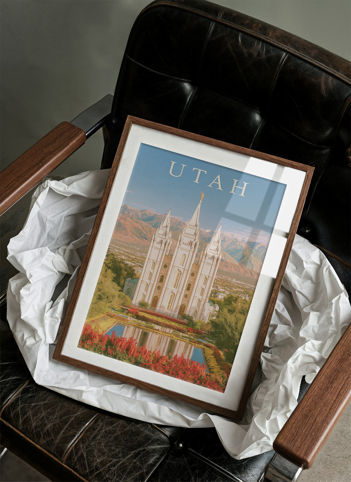 Salt Lake Temple Garden Reflection