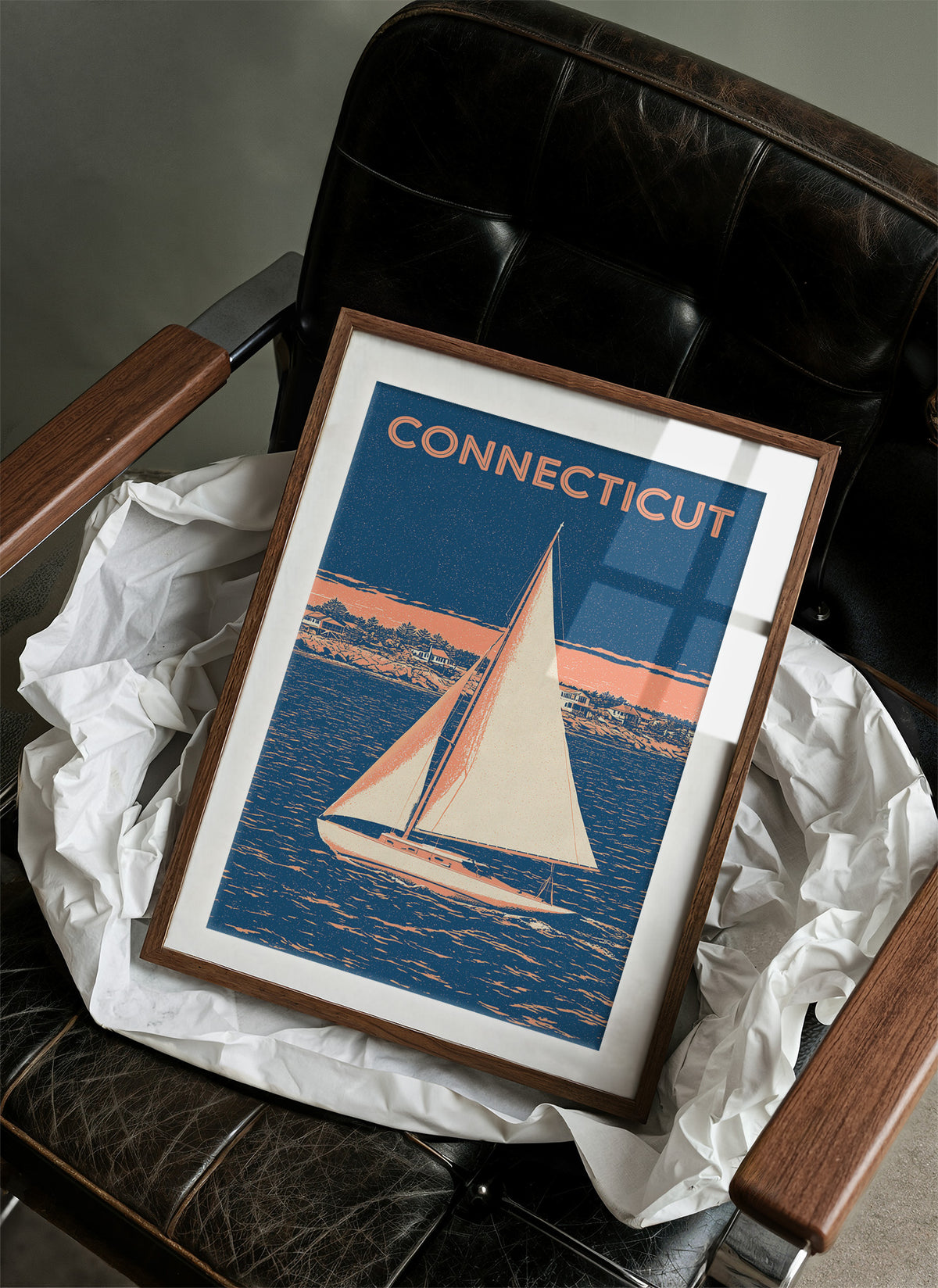 Coastal Sailboat Night Duotone
