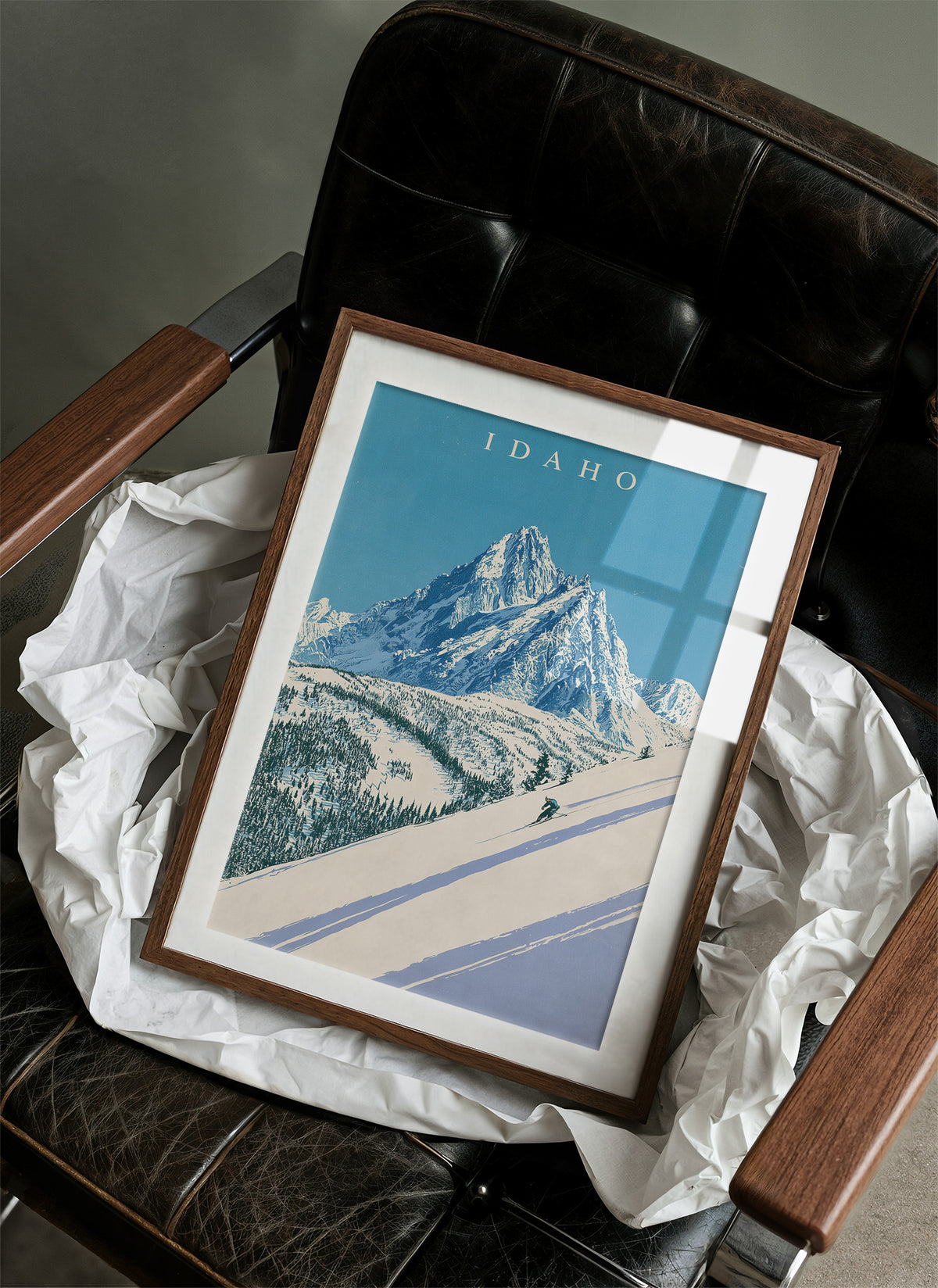 Alpine Skier Peak Descent
