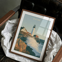 Portland Head Light Waves