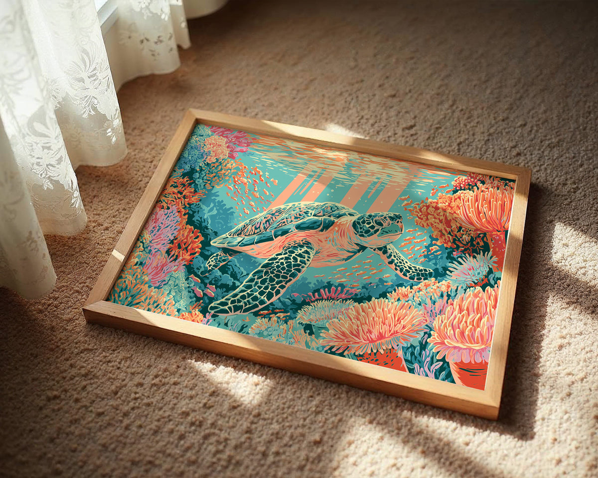 Sea Turtle Coral Reef Glide