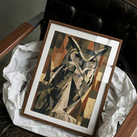 Cubist Great Horned Owl