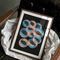 Iridescent Bubble Cluster Glow