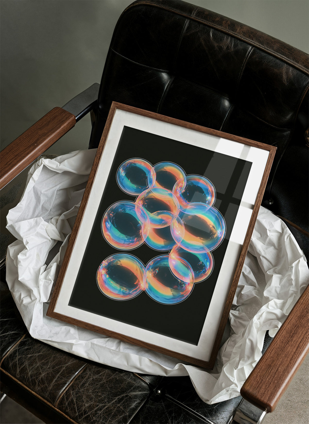 Iridescent Bubble Cluster Glow