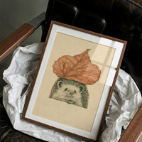 Hedgehog Autumn Leaf Umbrella