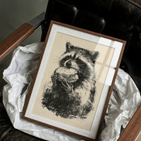 Raccoon With Stolen Snack
