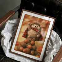 Felted Hedgehog Acorn Champion