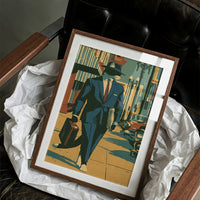 Noir Detective Cat Street Scene
