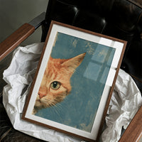 Ginger Cat Half Face Study