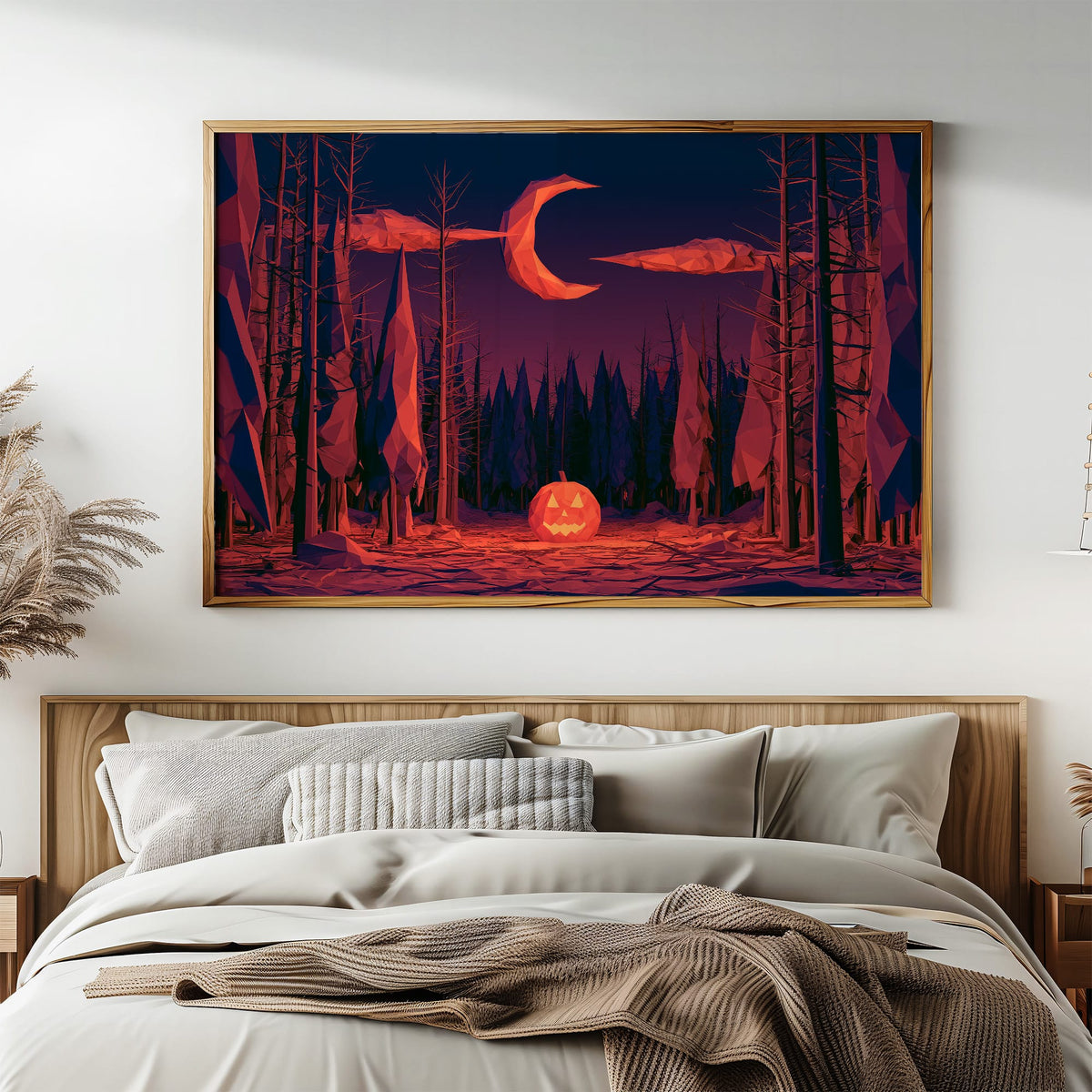Low Poly Jack-O-Lantern Forest
