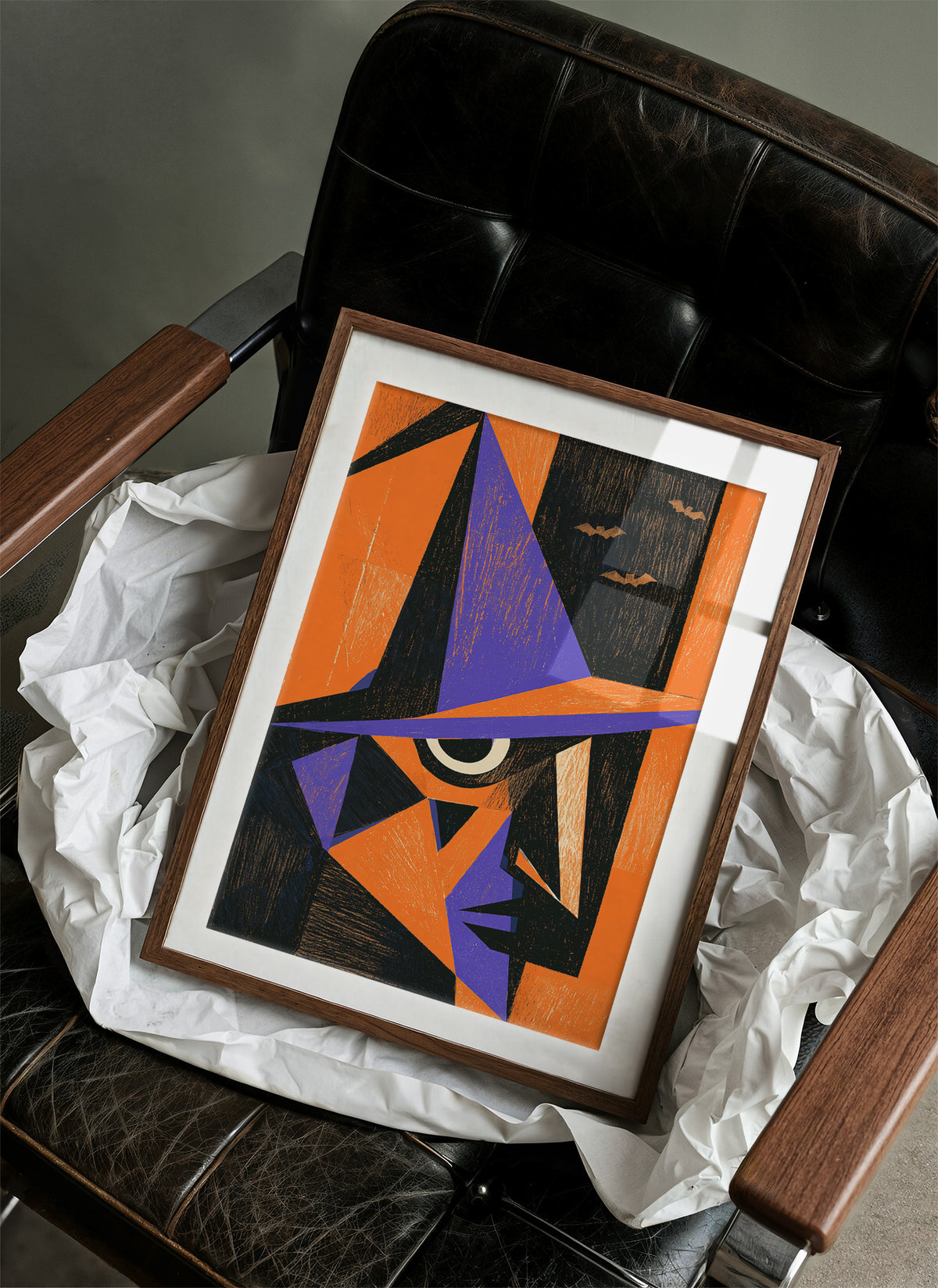 Cubist Witch Face Halloween