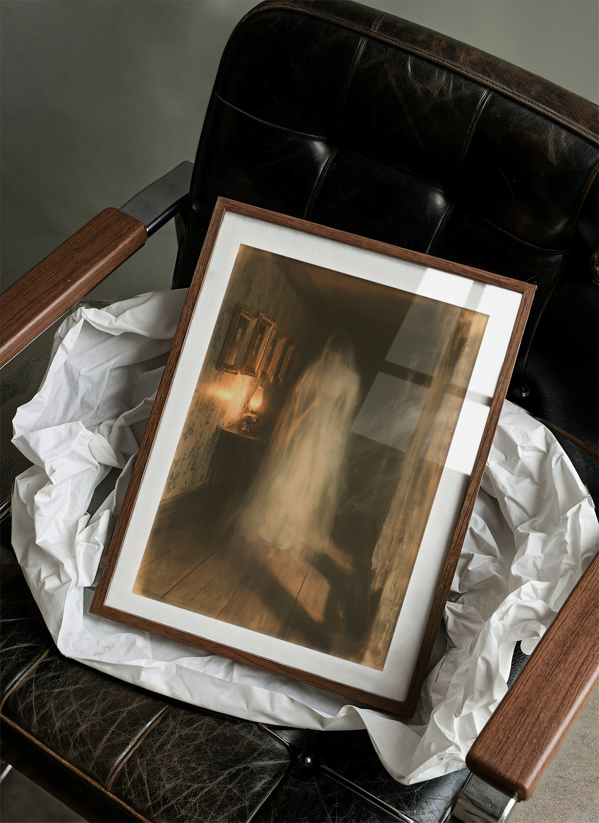 Ghostly Figure Haunted Hallway