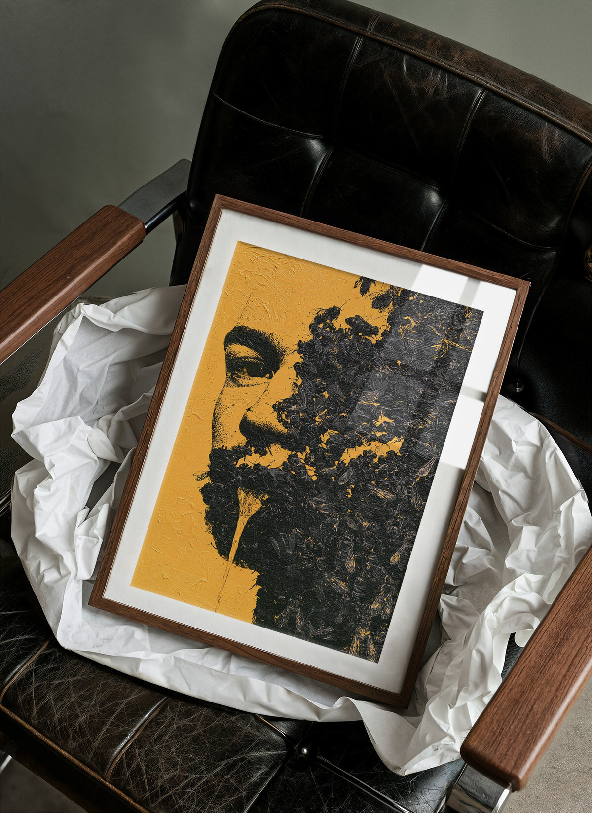 Amber Half Face Decay Art