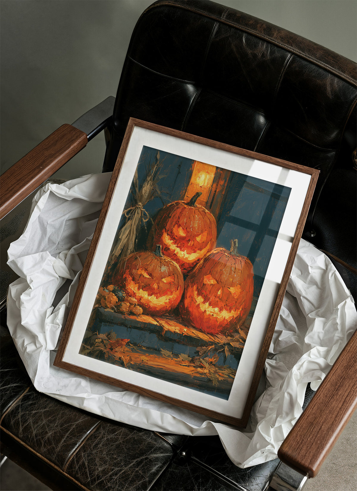 Glowing Jack-o'-Lantern Trio