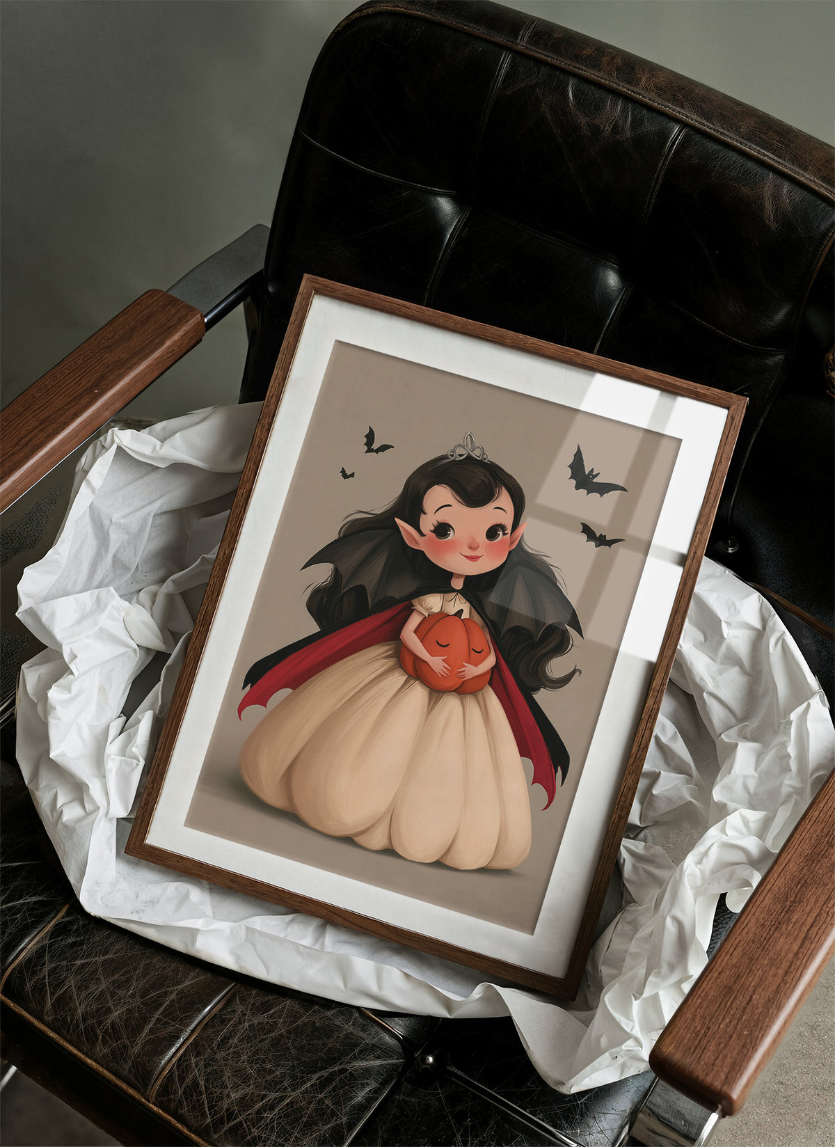 Vampire Princess Hugs a Pumpkin
