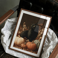 Black Cat and the Heirloom Pumpkins