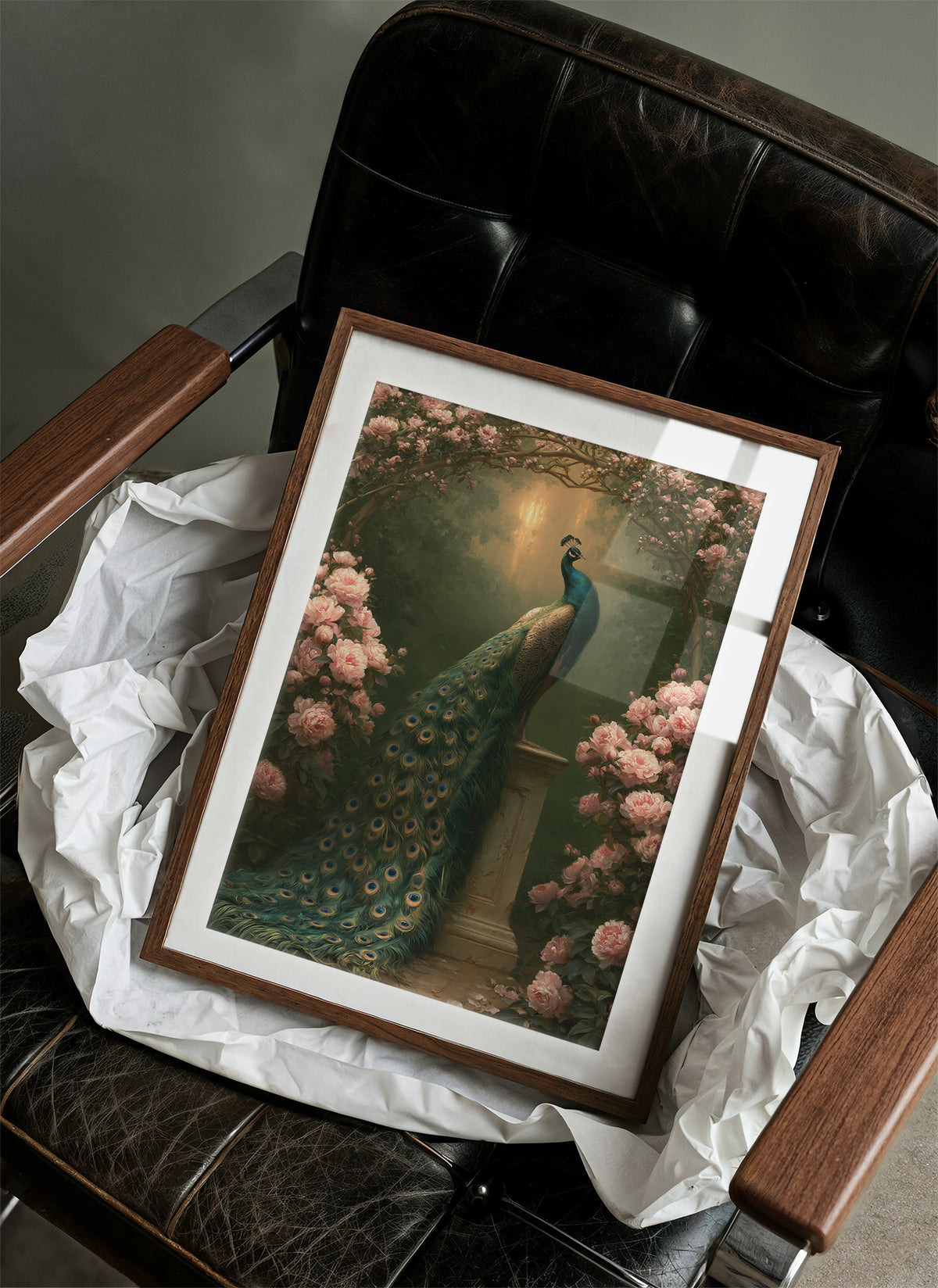 Peacock Beneath the Rose Arch