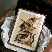 Cat Silhouette, Torn from Newsprint