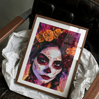 Sugar Skull in Marigold and Magenta