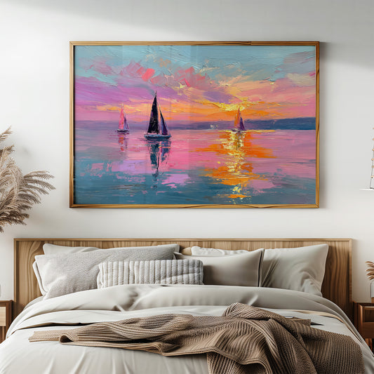 Chasing Gold on a Pink Sea