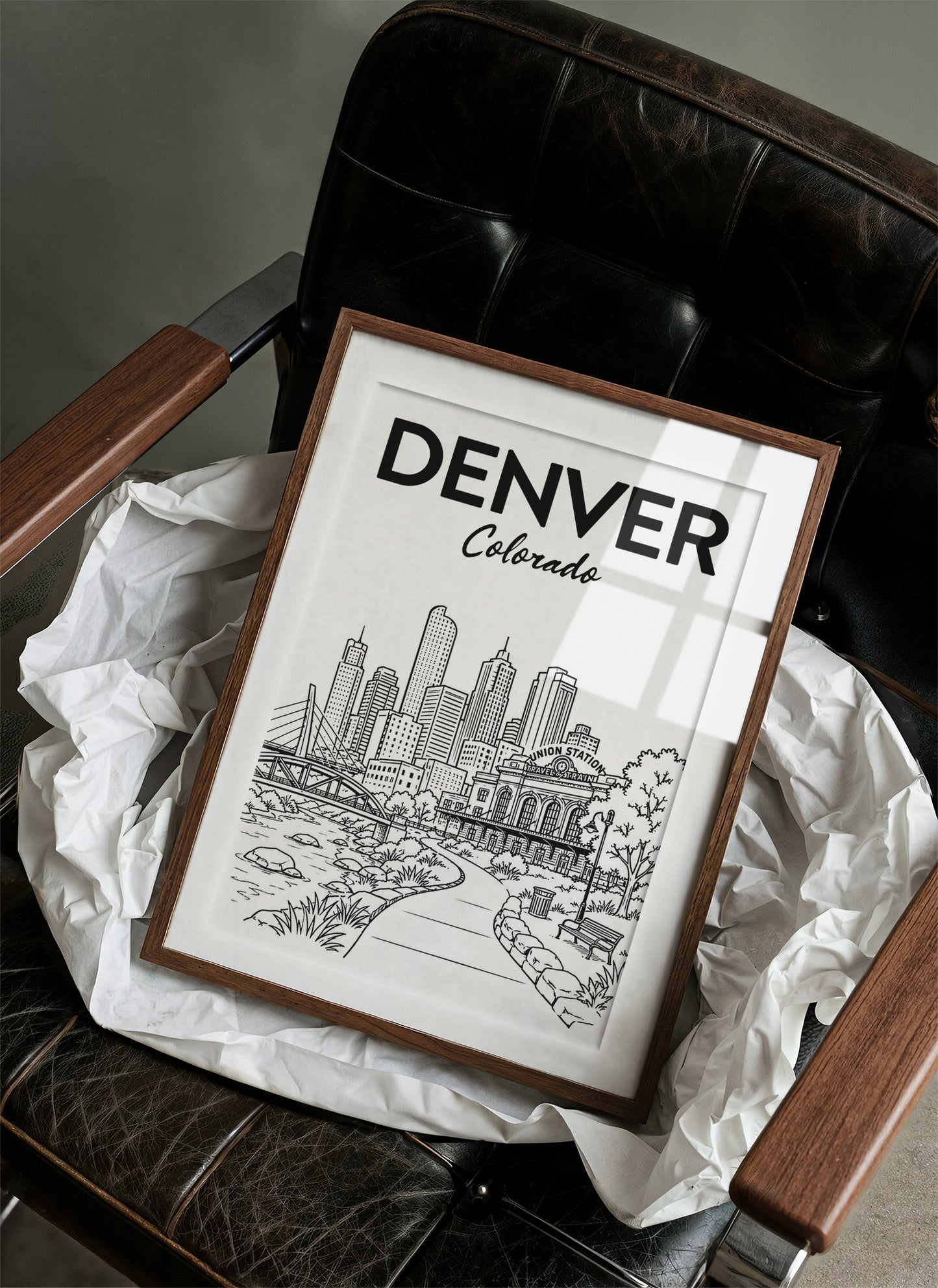 Denver, Union Station Line Art