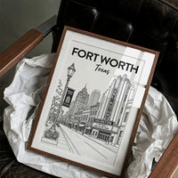 Fort Worth, Marquee Line Art
