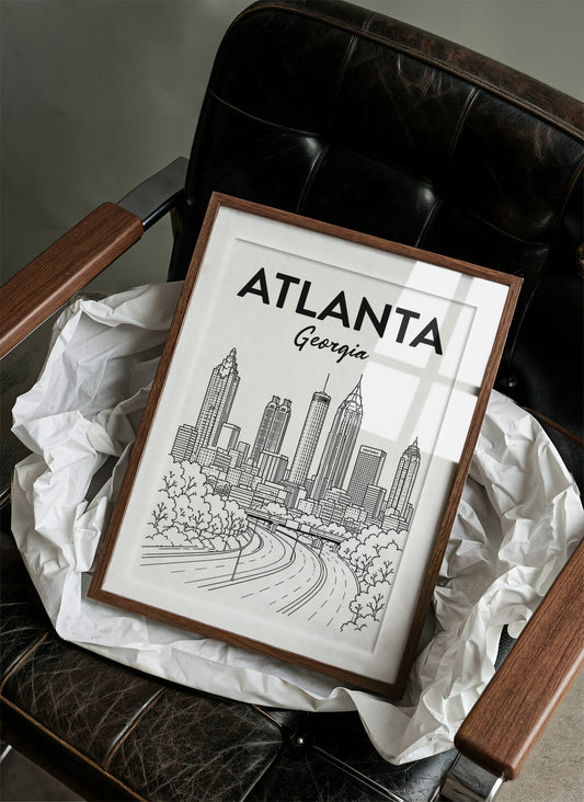 Atlanta, Highway Line Art