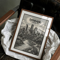 Denver in Woodcut