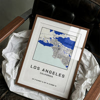 Los Angeles, Mapped in Navy & Gold