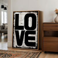 LOVE: Distressed Block Stamp