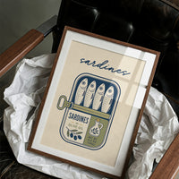 Sardines in Olive Oil — Vintage Tin Label Print