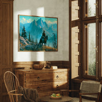 Solitary Ranger in Turquoise Peaks
