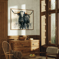 Longhorn Watercolor Portrait