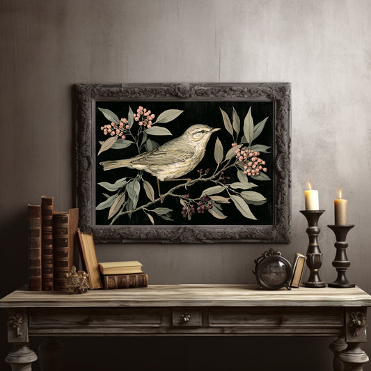 Cream Warbler in the Branches
