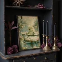 The Frog Prince's Bath — Fairy Tale Pond Painting