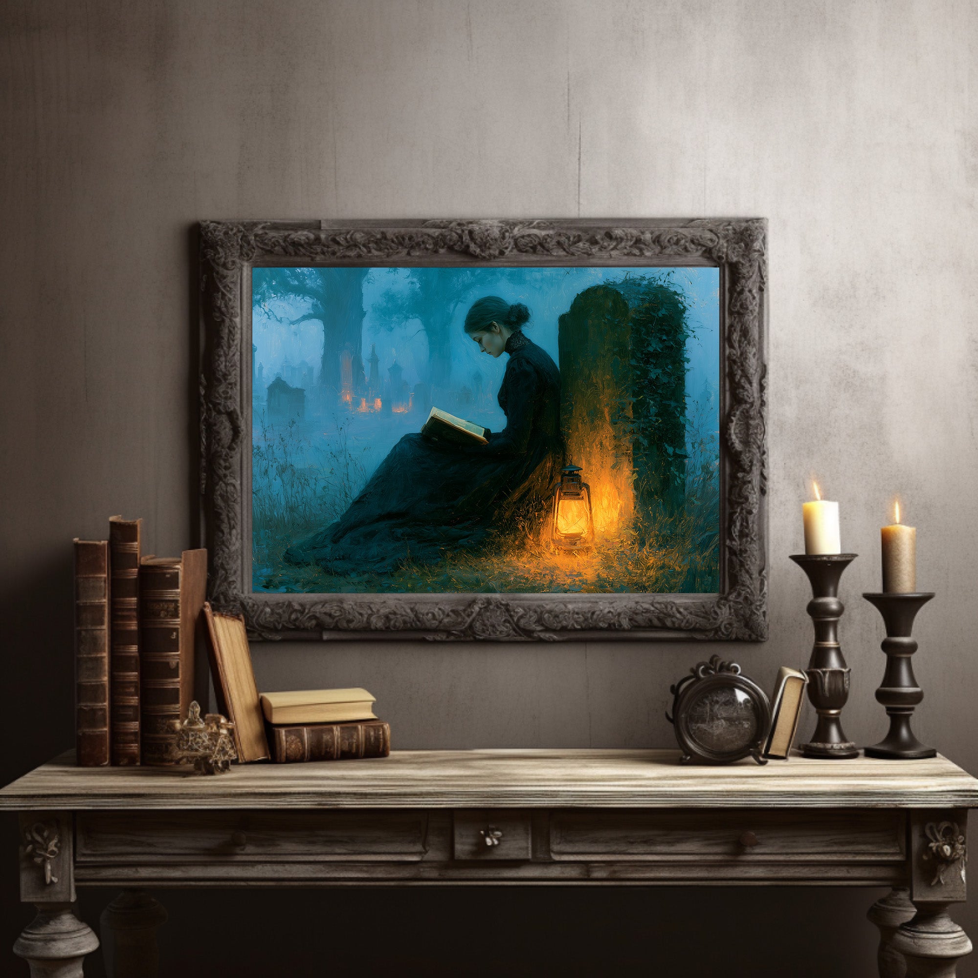Reading by Lantern Light