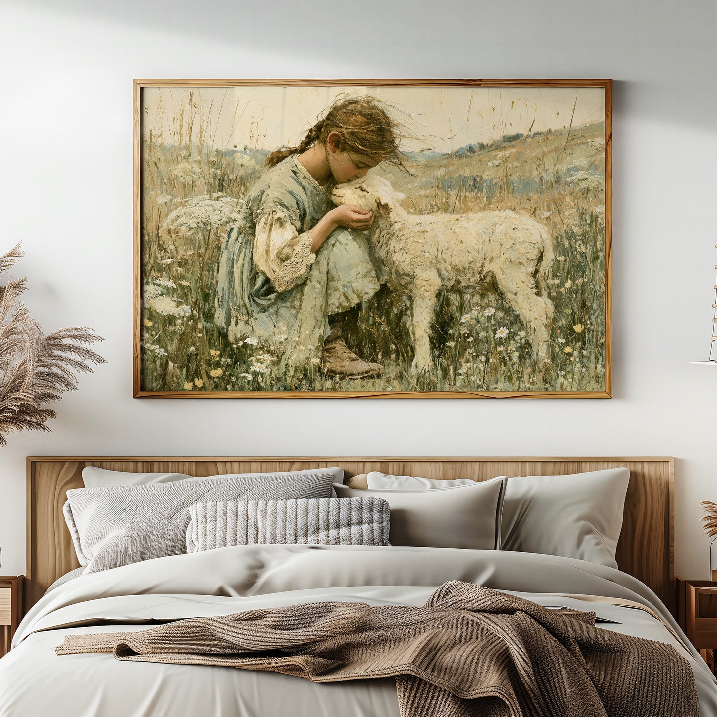 A Girl and Her Lamb