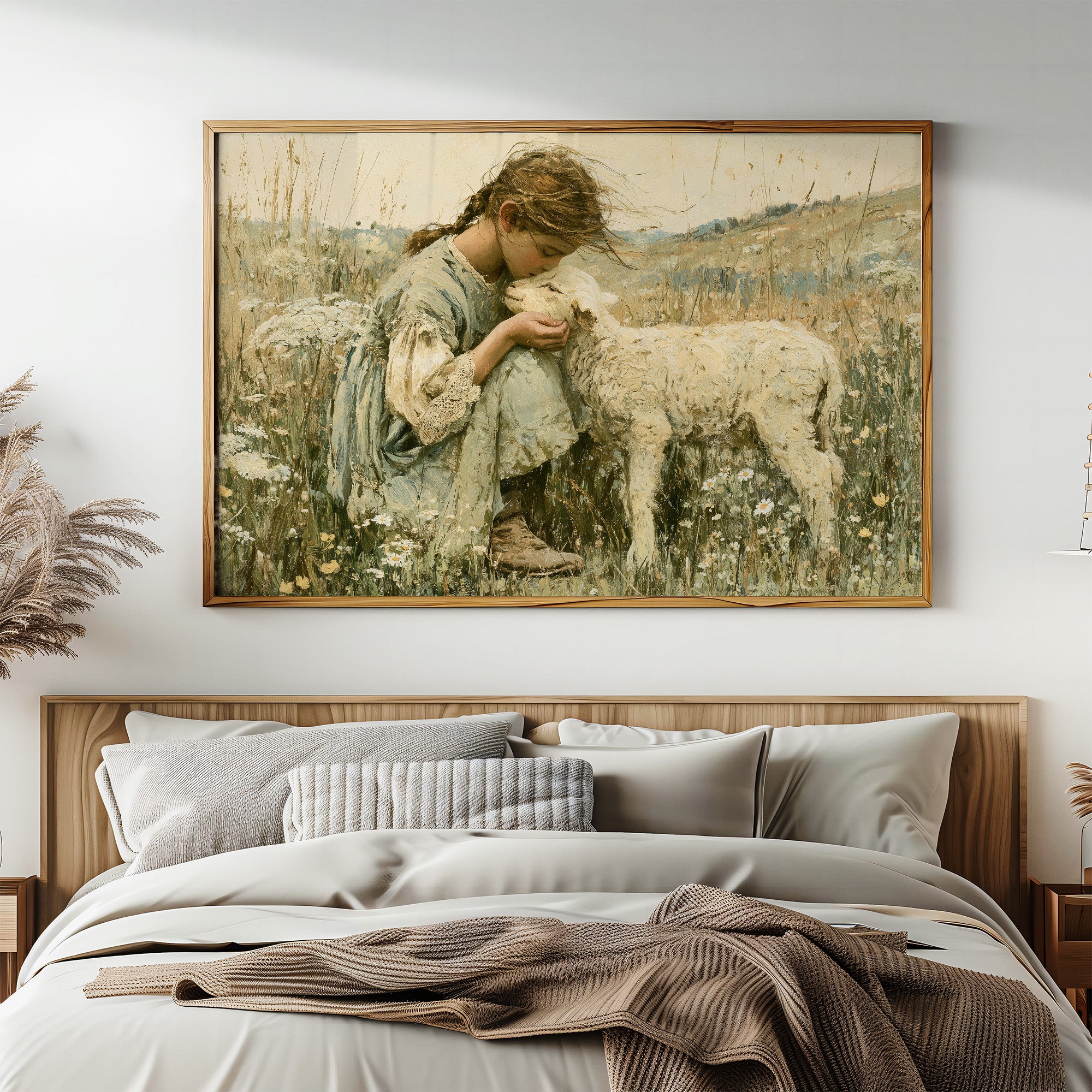 A Girl and Her Lamb