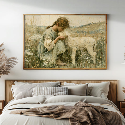 A Girl and Her Lamb